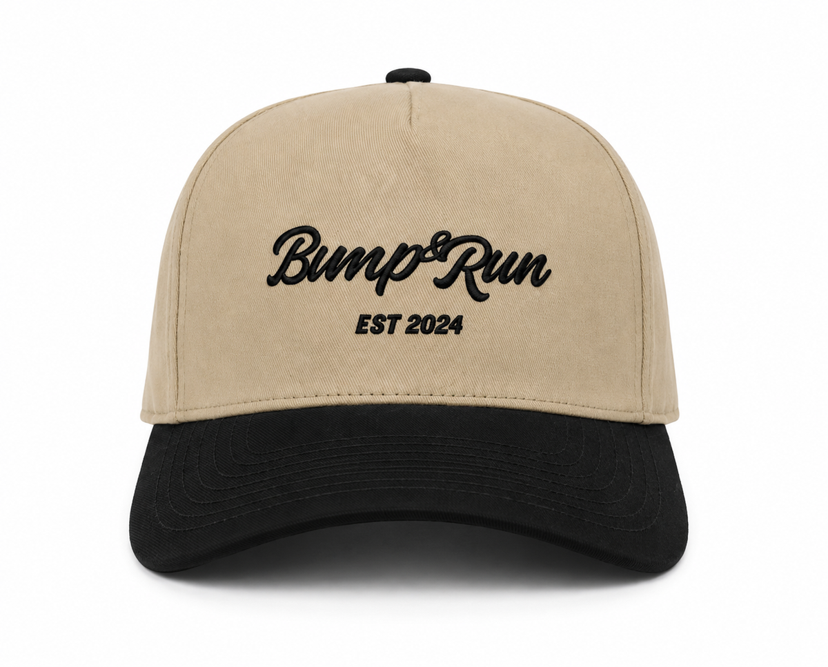 Khaki/Black Cap - BUMP AND RUN GOLF CO.