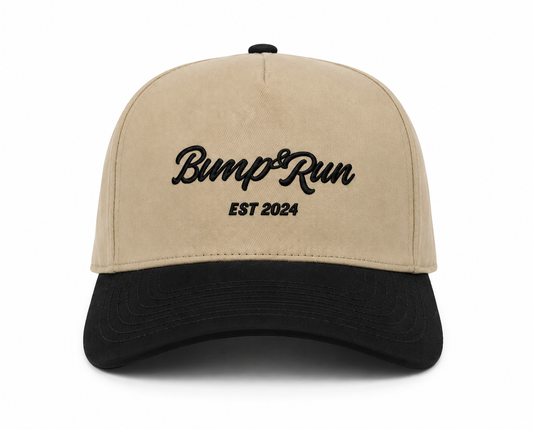 Khaki/Black Cap - BUMP AND RUN GOLF CO.
