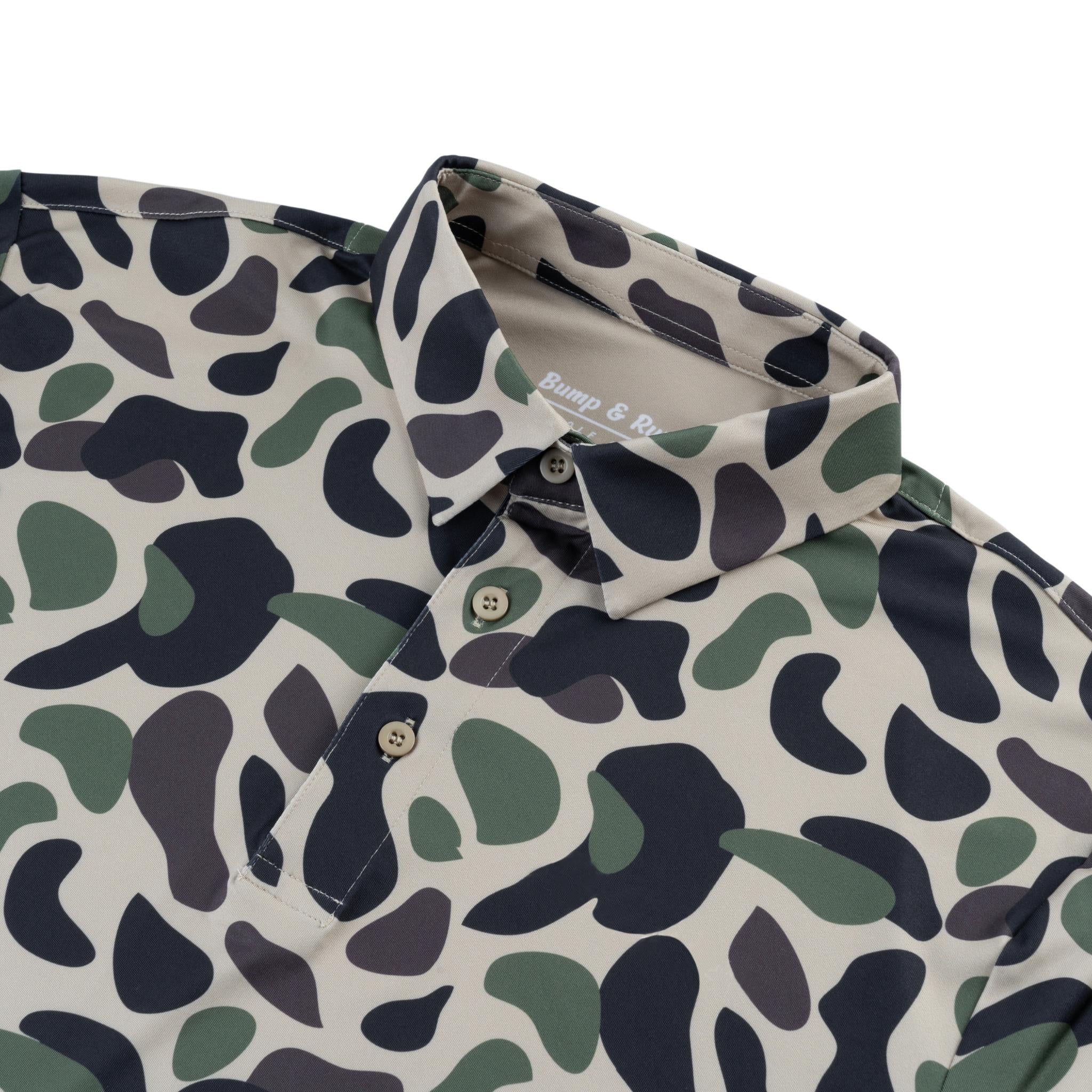 Duck Off Camo Polo: Stylish, Flexible & Comfortable Activewear